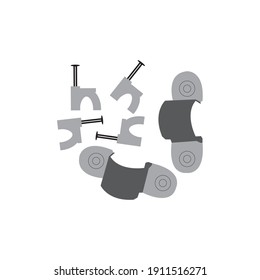 cable clamp design vector ilustration icon logo templat