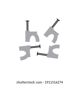 Kabelklemme Design, Vektorgrafik Symbol-Logo-Vorlage