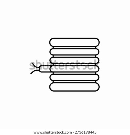 cable coil icon sign vector