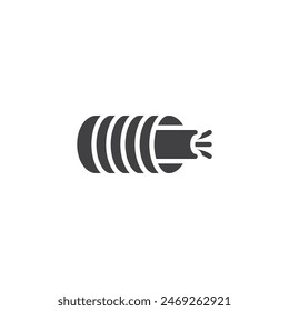 Cable conduit vector icon. filled flat sign for mobile concept and web design. Electrical wire conduit glyph icon. Symbol, logo illustration. Vector graphics