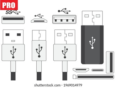 Cable of connecting anything illustration eps 10