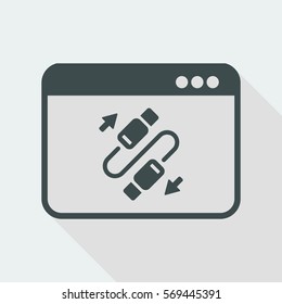 Cable connection setting - Vector flat minimal icon