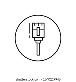 Cable connector icon. Simple line, outline vector elements of connectors and cables icons for ui and ux, website or mobile application