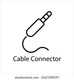 Cable Connector Vector icon stock illustration