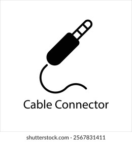 Cable Connector Vector icon stock illustration