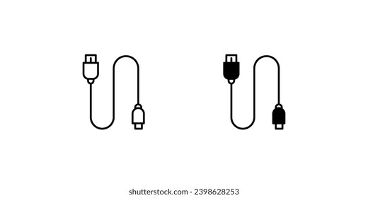 cable connectors icon with white background vector stock illustration