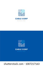 Cable corporation logo template.