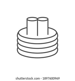 Cable corrugation line outline icon