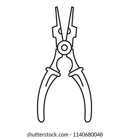 Cable cut tool icon. Outline illustration of cable cut tool vector icon for web design isolated on white background