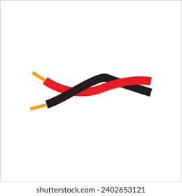  DISEÑO DE SÍMBOLO DE ILUSTRACIÓN DE ICONOS DE CORTE DE CABLE