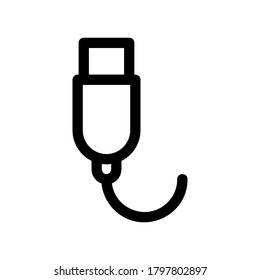 cable data icon or logo isolated sign symbol vector illustration - high quality black style vector icons
