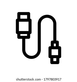 cable data icon or logo isolated sign symbol vector illustration - high quality black style vector icons
