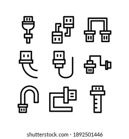 Cable Data icon or logo isolated sign symbol vector illustration - Collection of high quality black style vector icons
