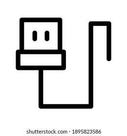 Cable Data icon or logo isolated sign symbol vector illustration - high quality black style vector icons
