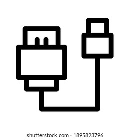 Icono de datos de cable o logotipo símbolo de signo aislado ilustración vectorial - iconos vectoriales de estilo negro de alta calidad
