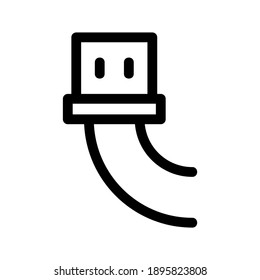 Cable Data icon or logo isolated sign symbol vector illustration - high quality black style vector icons
