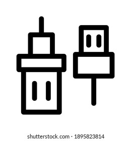 Cable Data icon or logo isolated sign symbol vector illustration - high quality black style vector icons
