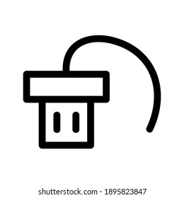Cable Data icon or logo isolated sign symbol vector illustration - high quality black style vector icons
