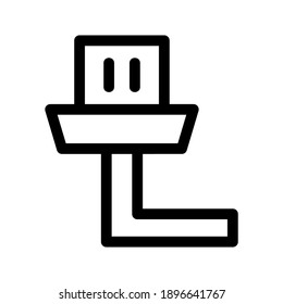 Cable Data icon or logo isolated sign symbol vector illustration - high quality black style vector icons
