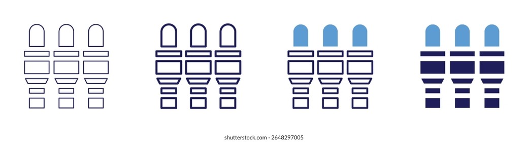 Cable fee icon in 4 different styles. Thin Line, Line, Bold Line, Duotone. Duotone style. Editable stroke.