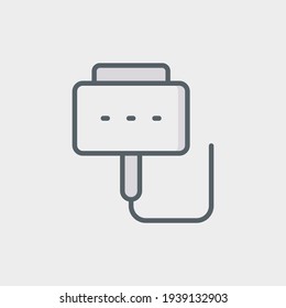 Cable Flat Icon Isolated On White Background