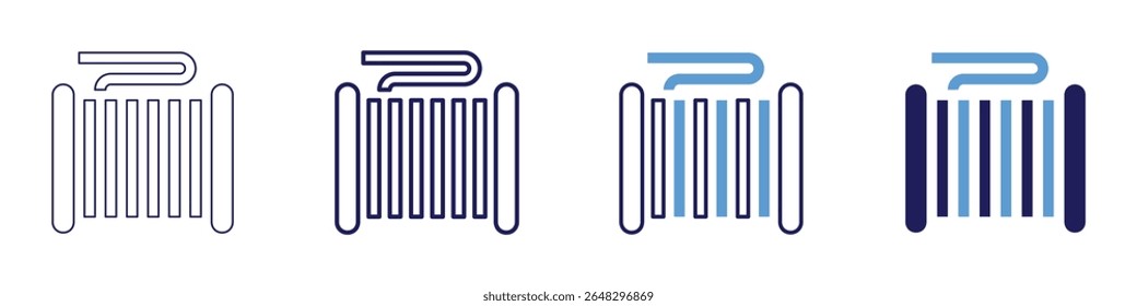 Cable forum icon in 4 different styles. Thin Line, Line, Bold Line, Duotone. Duotone style. Editable stroke.
