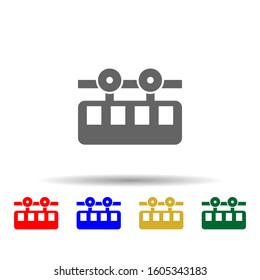 Cable, funicular, ski multi color style icon. Simple glyph, flat vector of transport icons for ui and ux, website or mobile application