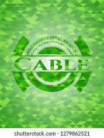Cable green mosaic emblem