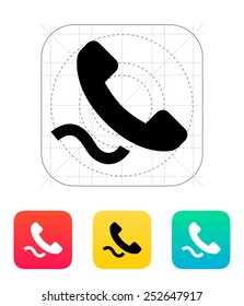Cable handset icon. Vector illustration.