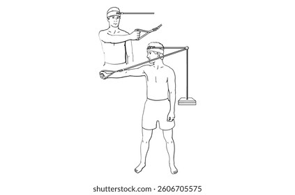 Cable Head Harness Neck Exercise Step Strength Training Illustration for Neck Muscles