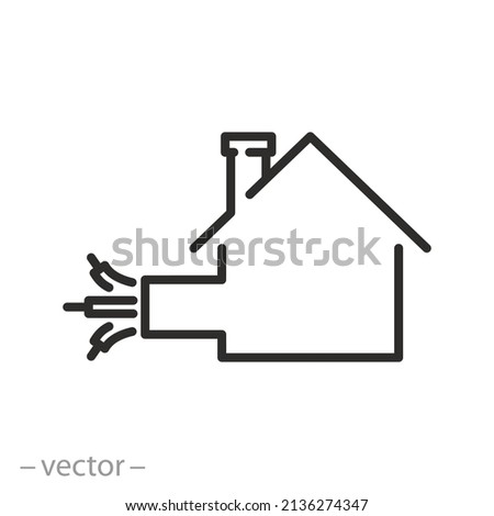 cable home internet icon, ftth technology, fiber or optic connector, thin line symbol on white background - editable stroke vector illustration