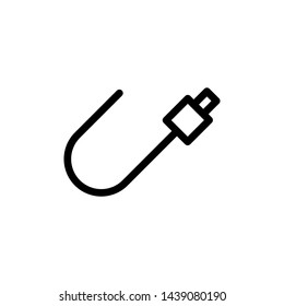 Cable icon flat style design