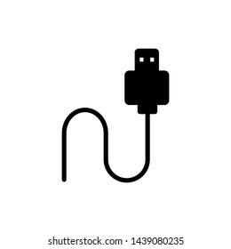 Cable icon flat style design