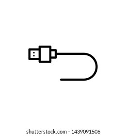 cable icon flat style design