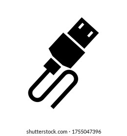 icono de cable o logotipo símbolo de signo aislado ilustración vectorial - iconos vectoriales de estilo negro de alta calidad
