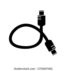 icono de cable o logotipo símbolo de signo aislado ilustración vectorial - iconos vectoriales de estilo negro de alta calidad
