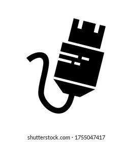 cable  icon or logo isolated sign symbol vector illustration - high quality black style vector icons
