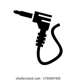 icono de cable o logotipo símbolo de signo aislado ilustración vectorial - iconos vectoriales de estilo negro de alta calidad
