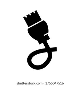 icono de cable o logotipo símbolo de signo aislado ilustración vectorial - iconos vectoriales de estilo negro de alta calidad
