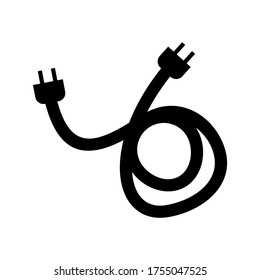 icono de cable o logotipo símbolo de signo aislado ilustración vectorial - iconos vectoriales de estilo negro de alta calidad
