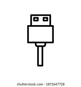 plantilla de estilo de contorno de icono de cable. Estilo de moda, vector eps 10