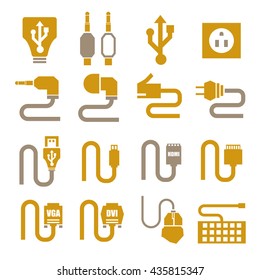 cable icon set