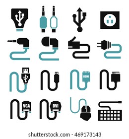 cable icon set