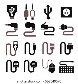 cable icon set