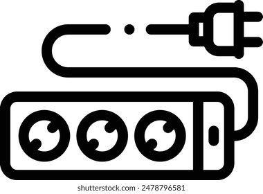 cable icon. Thin Linear Style Design Isolated On White Background