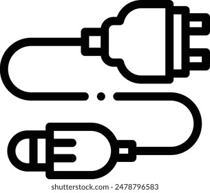 cable icon. Thin Linear Style Design Isolated On White Background