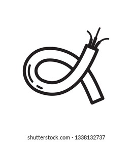 cable icon in trendy flat style 