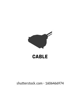 cable icon vector. cable sign on white background. cable icon for web and app