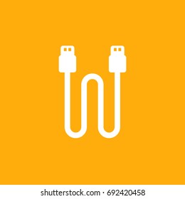 cable icon white silhouette