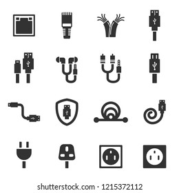 cable icons vector illustration